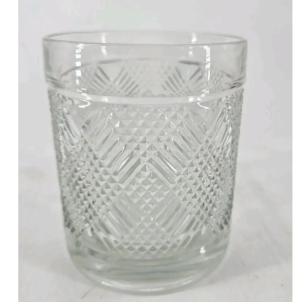 Ralph Lauren Lion Crest Double Old Fashioned Safari Argyle Crystal Whiskey Glass